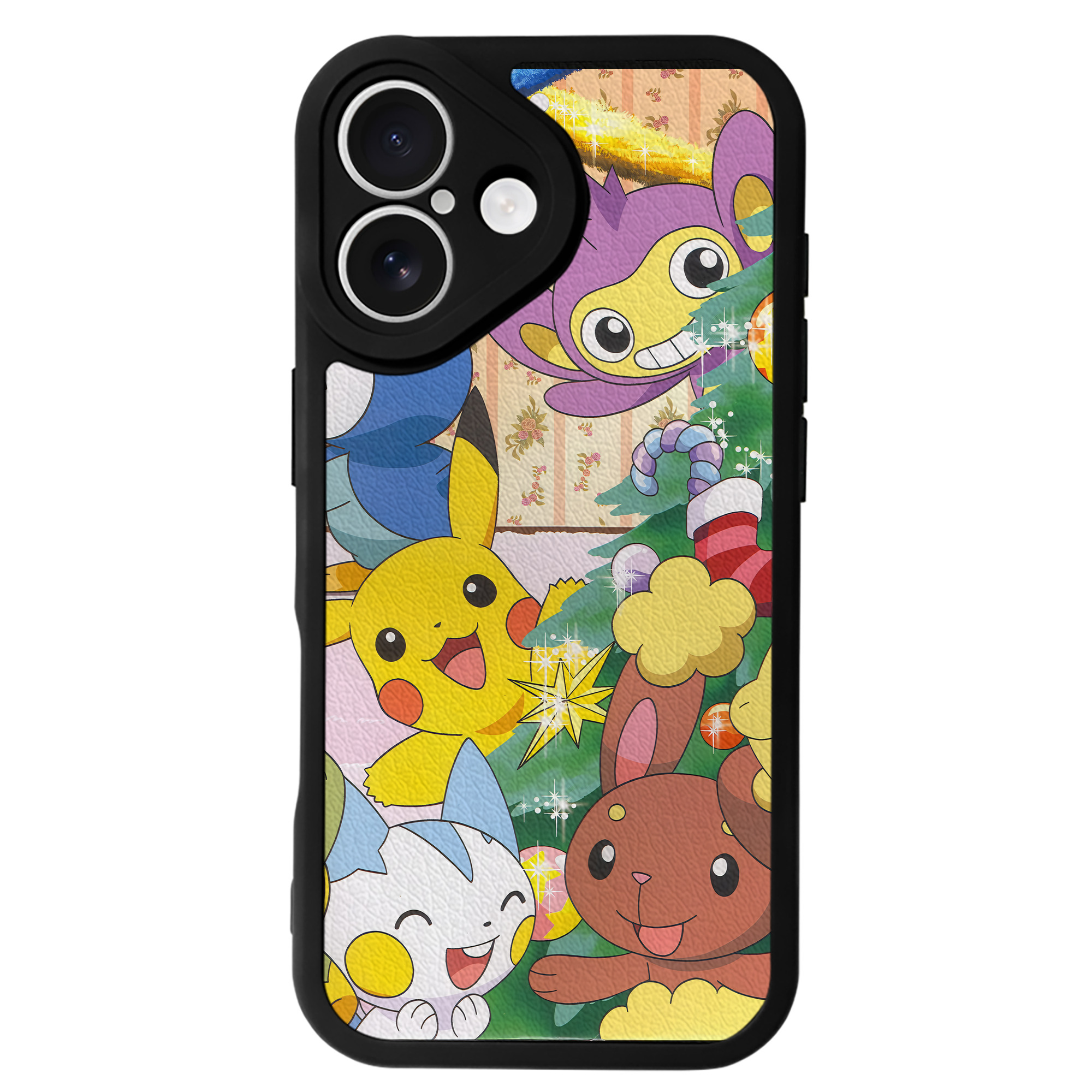 （画像用） ポケットモンスター Pokémon 【iPhone 16シリーズ対応】シリコンスマホケース（レザー調） 材質：シリコン
